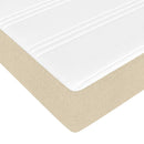 osmannisk sengeramme med madras 120x200 cm stof cremefarvet