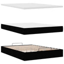 osmannisk sengeramme med madras 140x190 cm stof sort
