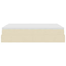 osmannisk sengeramme med madras 140x190 cm stof cremefarvet