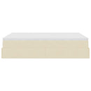 osmannisk sengeramme med madras 140x200 cm stof cremefarvet