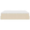 osmannisk sengeramme med madras 180x200 cm stof cremefarvet