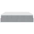 osmannisk sengeramme med madrasser 200x200 cm stof lysegrå