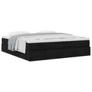 osmannisk sengeramme med madrasser 200x200 cm stof sort