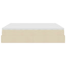 osmannisk sengeramme med madrasser 200x200 cm stof cremefarvet