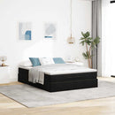 osmannisk sengeramme med madras 140x190 cm fløjl sort
