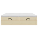 osmannisk sengeramme med madrasser 160x200 cm stof cremefarvet