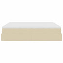 osmannisk sengeramme med madrasser 160x200 cm stof cremefarvet