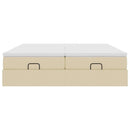 osmannisk sengeramme med madrasser 180x200 cm stof cremefarvet