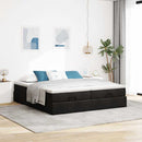 osmannisk sengeramme med madrasser 200x200 cm stof sort
