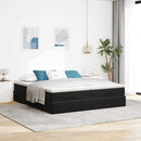 osmannisk sengeramme med madrasser 160x200 cm fløjl sort