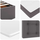 osmannisk sengeramme med madras 120x200 cm kunstlæder grå