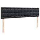 osmannisk sengeramme med madrasser 200x200 cm kunstlæder sort
