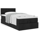 osmannisk sengeramme med madras 80x200 cm stof sort