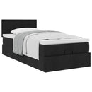 osmannisk sengeramme med madras 80x200 cm stof sort