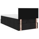 osmannisk sengeramme med madras 80x200 cm stof sort