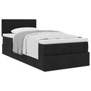 ottoman seng med madras 90x200 cm stof sort