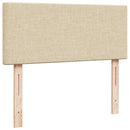 osmannisk sengeramme med madras 120x200 cm stof cremefarvet