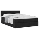 ottoman seng med madras 140x190 cm stof sort