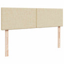 ottoman seng med madras 140x190 cm stof cremefarvet