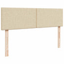 ottoman seng med madras 140x200 cm stof cremefarvet