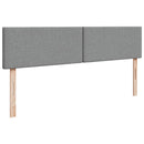 ottoman seng med madras 160x200 cm stof lysegrå