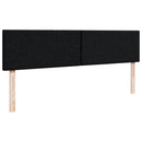 osmannisk sengeramme med madras 160x200 cm stof sort