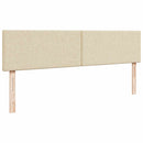 osmannisk sengeramme med madras 180x200 cm stof cremefarvet