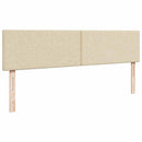 osmannisk sengeramme med madras 200x200 cm stof cremefarvet