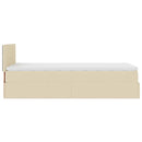 osmannisk sengeramme med madras 80x200 cm stof cremefarvet