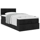 ottoman seng med madras 90x200 cm stof sort