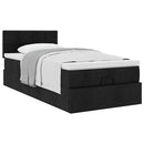 ottoman seng med madras 100x200 cm stof sort