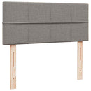 osmannisk sengeramme med madras 120x190 cm stof gråbrun