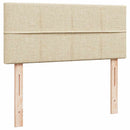 osmannisk sengeramme med madras 120x190 cm stof cremefarvet
