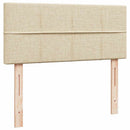 osmannisk sengeramme med madras 120x200 cm stof cremefarvet