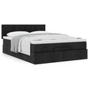ottoman seng med madras 140x190 cm stof sort
