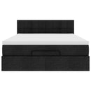 ottoman seng med madras 140x190 cm stof sort