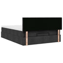 ottoman seng med madras 140x190 cm stof sort