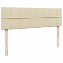 ottoman seng med madras 140x190 cm stof cremefarvet
