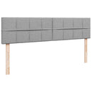 ottoman seng med madras 160x200 cm stof lysegrå