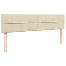 osmannisk sengeramme med madras 160x200 cm stof cremefarvet