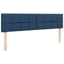 osmannisk sengeramme med madras 200x200 cm stof blå