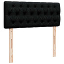 ottoman seng med madras 120x200 cm stof sort