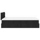 ottoman seng med madras 120x200 cm stof sort