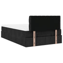 ottoman seng med madras 120x200 cm stof sort