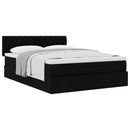 ottoman seng med madras 140x190 cm stof sort
