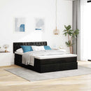 ottoman seng med madras 140x200 cm stof sort