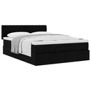 ottoman seng med madras 140x200 cm stof sort