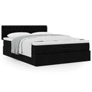 ottoman seng med madras 140x200 cm stof sort