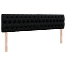 osmannisk sengeramme med madras 200x200 cm stof sort