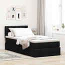 osmannisk sengeramme med madras 80x200 cm stof sort